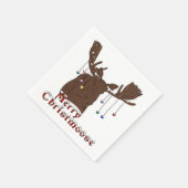 Frohe Weihnachten Moose Napkins Serviette (Ecke)