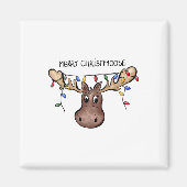 Frohe Weihnachten Moose Xmas Lover Holid Magnet (Vorne)