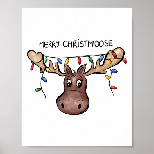 Frohe Weihnachten Moose Xmas Lover Holid Poster (Vorne)