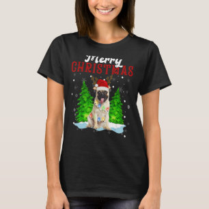 Frohe Weihnachten Mops Tree Lights Mops Weihnachte T-Shirt