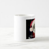 frohe Weihnachten MOPS-WEIHNACHTSMANNMÜTZE-BLICK Kaffeetasse (Mittel)