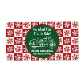 Frohe Weihnachten Motorrad Geschenk Tag Snowflake