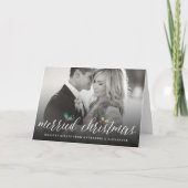 Frohe Weihnachten Mr. and Mrs. Foto Modern Wedding (Vorderseite)