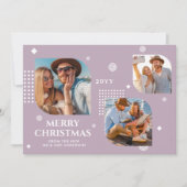 Frohe Weihnachten Mr. & Mrs. 3 Foto Collage Modern (Vorderseite)