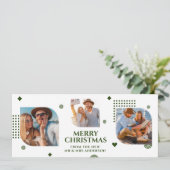 Frohe Weihnachten Mr. & Mrs. 3 Foto Collage Modern (Stehend Vorderseite)