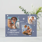 Frohe Weihnachten Mr. & Mrs. 3 Foto Collage Modern (Stehend Vorderseite)