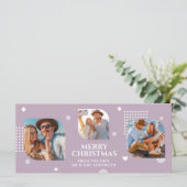 Frohe Weihnachten Mr. & Mrs. 3 Foto Collage Modern (Stehend Vorderseite)