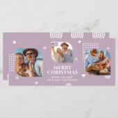 Frohe Weihnachten Mr. & Mrs. 3 Foto Collage Modern (Vorne/Hinten)