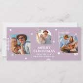 Frohe Weihnachten Mr. & Mrs. 3 Foto Collage Modern (Vorderseite)