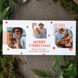 Frohe Weihnachten Mr. & Mrs. 3 Foto Collage Modern