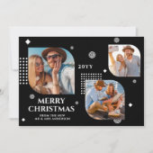 Frohe Weihnachten Mr. & Mrs. 3 Foto Collage Modern (Vorderseite)