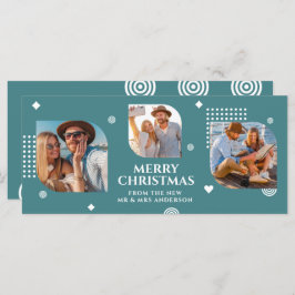 Frohe Weihnachten Mr. & Mrs. 3 Foto Collage Modern