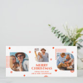 Frohe Weihnachten Mr. & Mrs. 3 Foto Collage Modern (Stehend Vorderseite)