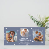 Frohe Weihnachten Mr. & Mrs. 3 Foto Collage Modern (Stehend Vorderseite)