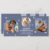 Frohe Weihnachten Mr. & Mrs. 3 Foto Collage Modern (Vorne/Hinten)