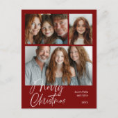 Frohe Weihnachten Multi drei Foto Design Red (Vorderseite)