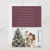Frohe Weihnachten Multi-Foto-Collage-Nachricht Rot (Rückseite)