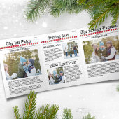 Frohe Weihnachten Multi Foto Fun North Pole News Dreifach Gefaltete Urlaubskarte