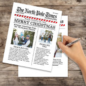 Frohe Weihnachten Multi Foto Fun North Pole News Flyer