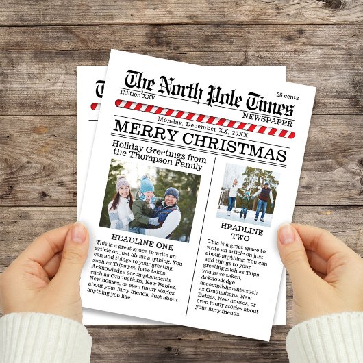 Frohe Weihnachten Multi Foto Fun North Pole Paper