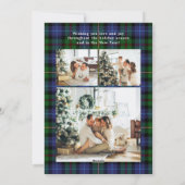 Frohe Weihnachten Multi Foto Grün Kariert (Rückseite)