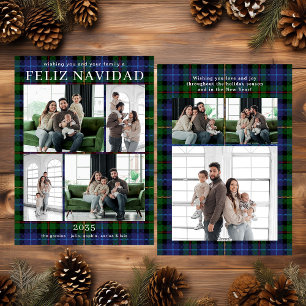 Frohe Weihnachten Multi-Foto-Grün kariert Weihnach