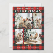 Frohe Weihnachten Multi Foto Red Buffalo Kariert (Vorderseite)