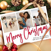 Frohe Weihnachten Multi Foto Red Calligraphy Scrip