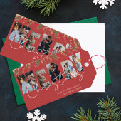 Frohe Weihnachten Multi Foto Red Gold Urlaub Geschenkanhänger