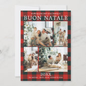 Frohe Weihnachten Multi Foto Roter Buffalo Karo (Vorderseite)