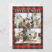 Frohe Weihnachten Multi Foto Roter Büffel Karo (Vorderseite)