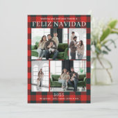 Frohe Weihnachten Multi Foto Roter Büffel Karo (Stehend Vorderseite)