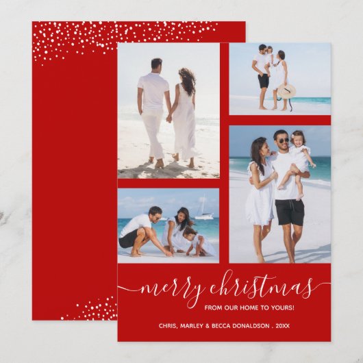 Frohe Weihnachten Multi Foto Scarlet (Vorne/Hinten)
