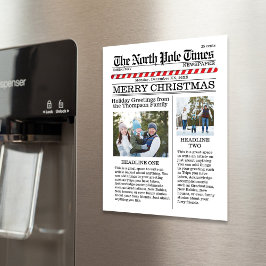 Frohe Weihnachten Multi Foto Spaß Nordpol Neu Magnetkarte