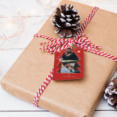 Frohe Weihnachten Multi Foto Tree Red Holiday Geschenkanhänger