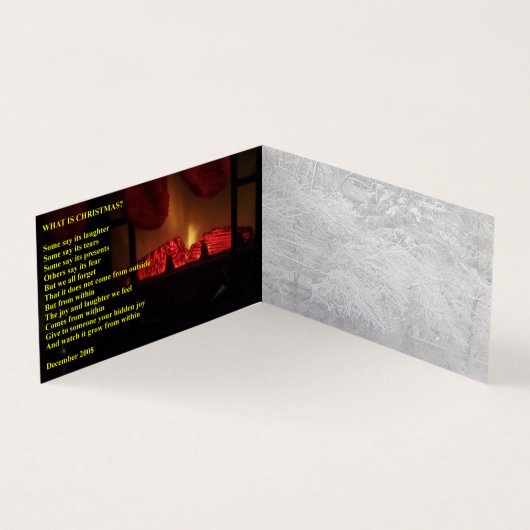 Frohe Weihnachten Multi Language Folded Card (Innenseite)