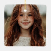 Frohe Weihnachten Multi zwei Foto Design Red Keramikornament (Rückseite)