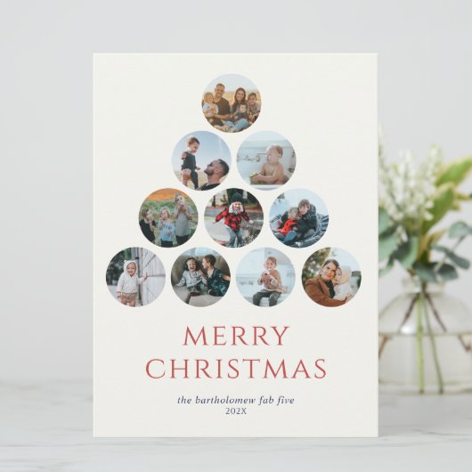 Frohe Weihnachten Multiplue Fotos Red (Stehend Vorderseite)