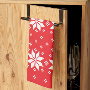 Frohe Weihnachten Muster 5 Geschirrtuch