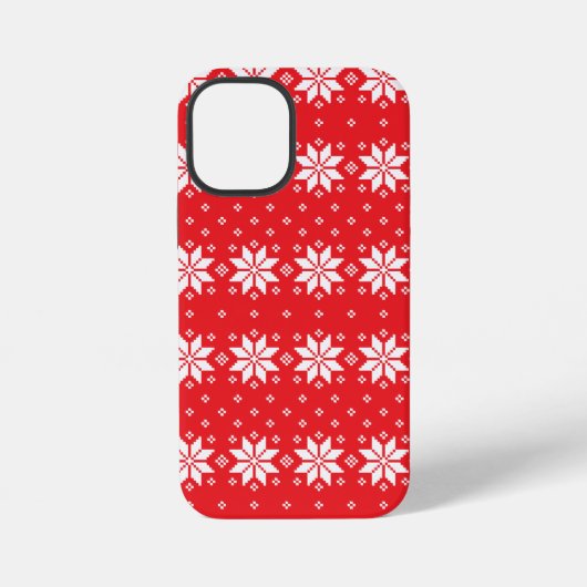 Frohe Weihnachten Muster 5 iPhone Hülle (Rückseite)