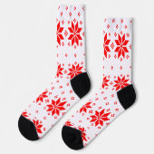 Frohe Weihnachten Muster 5 Socken (Linkes Detail)