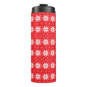 Frohe Weihnachten Muster 5 Thermosbecher