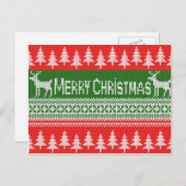 "Frohe Weihnachten"-Muster Feiertagspostkarte (Vorne/Hinten)