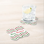 "Frohe Weihnachten!"; Muster für rote und grüne Wa Untersetzer (Vor Ort)