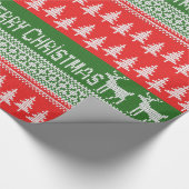 "Frohe Weihnachten"-Muster Geschenkpapier (Ecke)