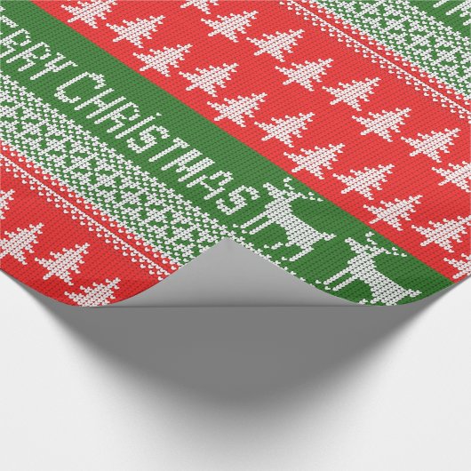 "Frohe Weihnachten"-Muster Geschenkpapier (Ecke)