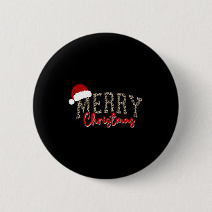 Frohe Weihnachten Muster Xmas Leopard Familie Cute Button