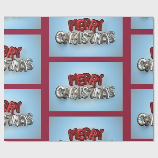 Frohe Weihnachten Mylar Balloons Lettern Geschenkpapier (Flach)