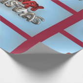 Frohe Weihnachten Mylar Balloons Lettern Geschenkpapier (Ecke)