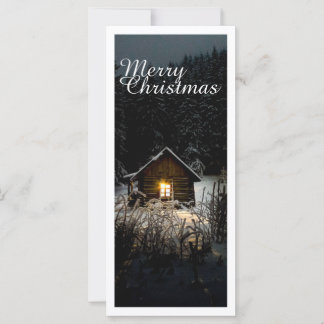 Frohe Weihnachten Mystische Hütte Tiefer Wald